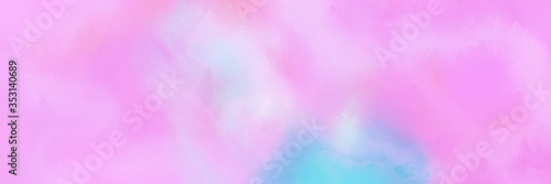 painted decorative horizontal texture background  with plum, sky blue and lavender color. can be used as header or banner © Eigens