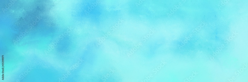 Obraz premium abstract antique horizontal texture with baby blue, medium turquoise and pale turquoise color. can be used as header or banner