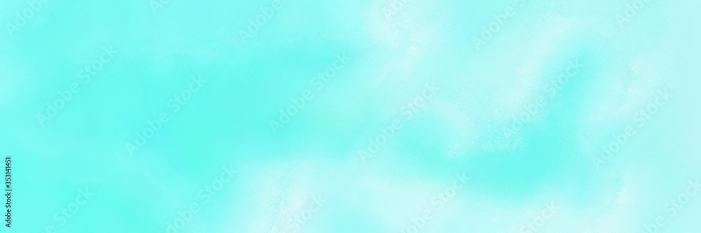 painted old horizontal header with aqua marine, pale turquoise and light cyan color. can be used as header or banner