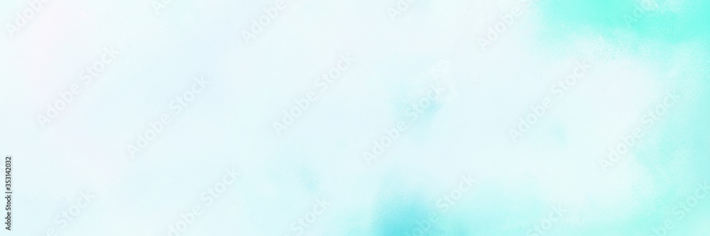 abstract vintage horizontal background banner with light cyan, aqua marine and pale turquoise color. can be used as header or banner