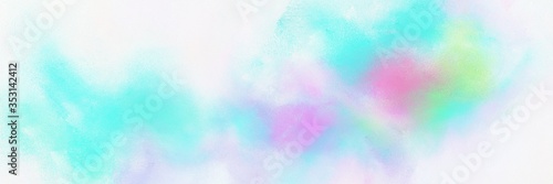 vintage painted art decorative horizontal texture background with lavender, aqua marine and pale turquoise color. can be used as header or banner