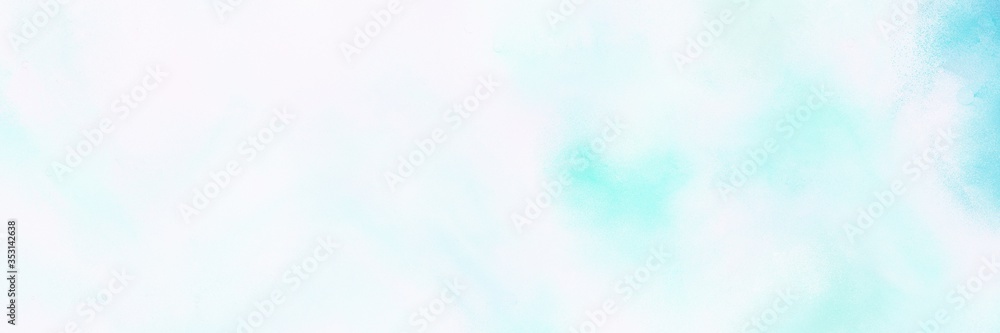 vintage painted art antique horizontal background header with alice blue, pale turquoise and light cyan color. can be used as header or banner