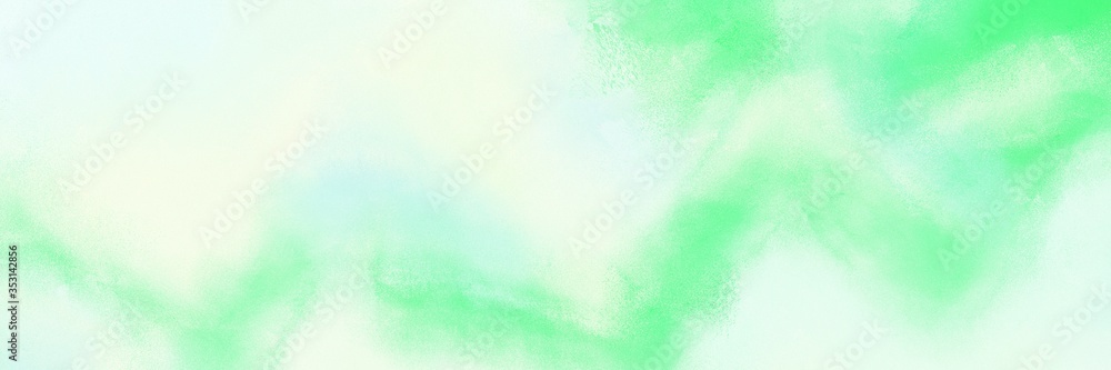 abstract decorative horizontal background banner with honeydew, light green and pale green color. can be used as header or banner