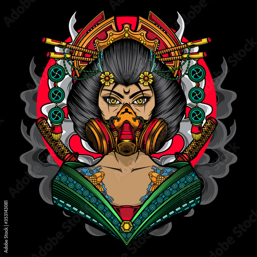 beautiful japanese geisha woman