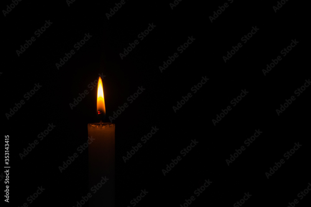 part of a lit candle in the dark part of a lit candle in the dark