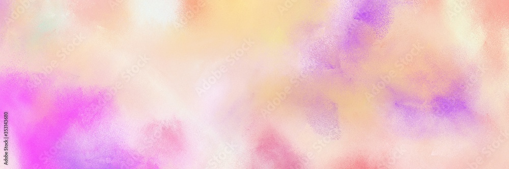painted retro horizontal design with pastel pink, orchid and plum color. can be used as header or banner