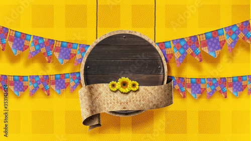 Festa Junina Fundo pronto xadrez