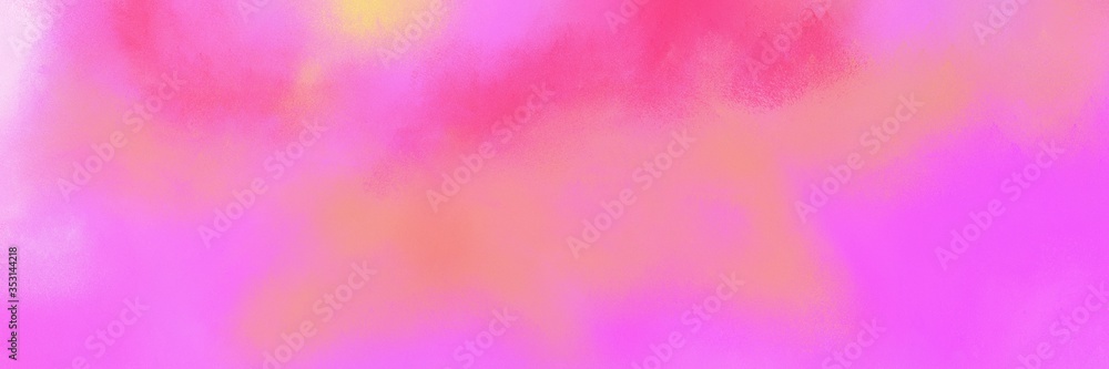 painted retro horizontal background design with violet, pastel magenta and light coral color. can be used as header or banner