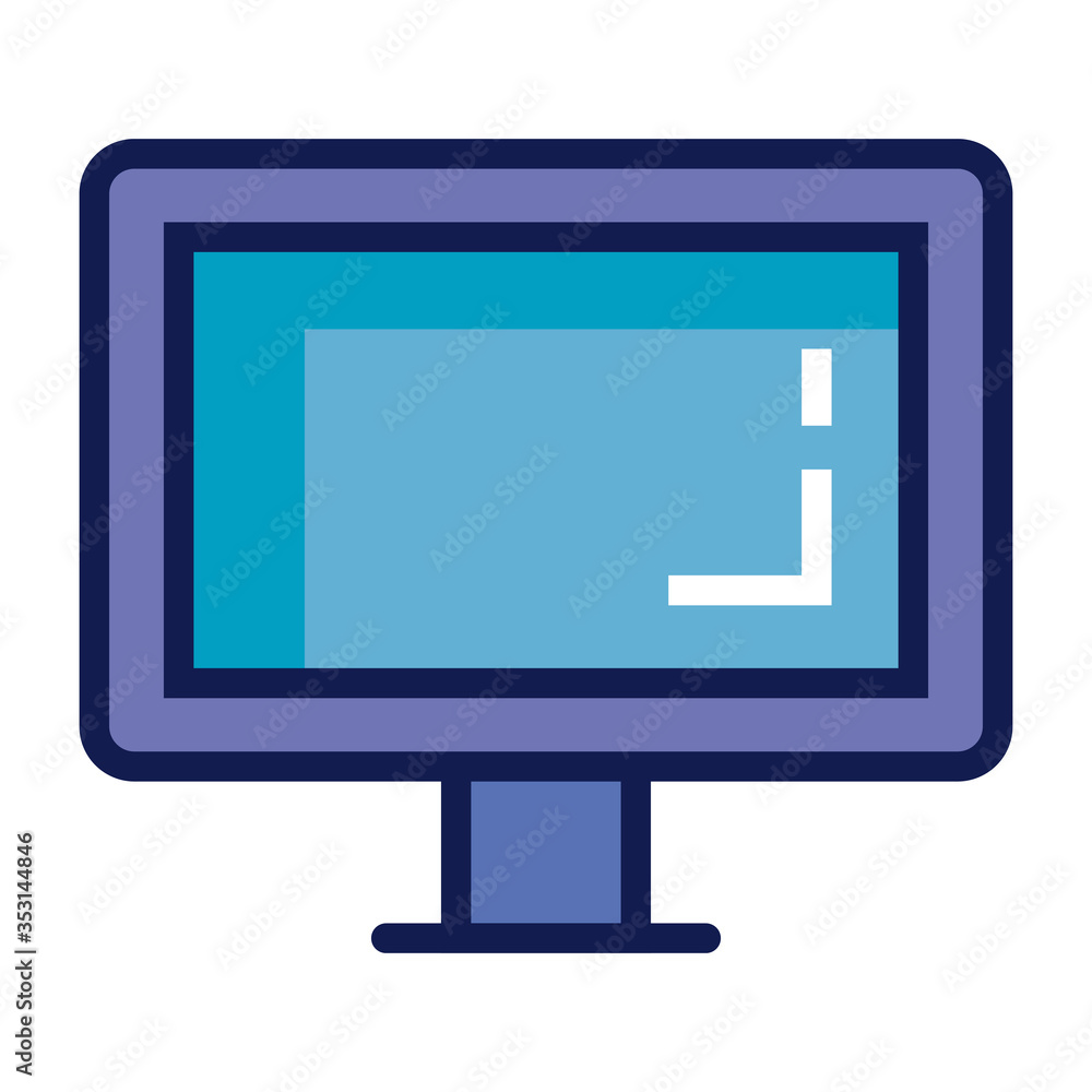 computer screen isolated on a white background vector illustration design