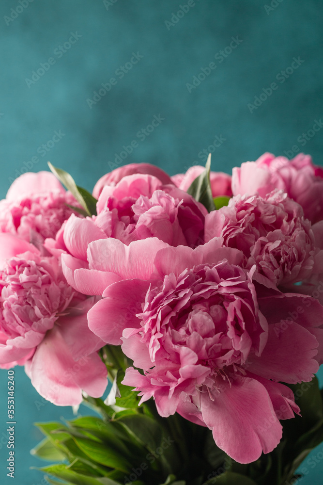 Fototapeta premium Bouquet of beautiful fresh peonies