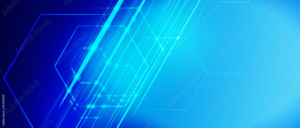 Fototapeta premium Abstract hexagon background