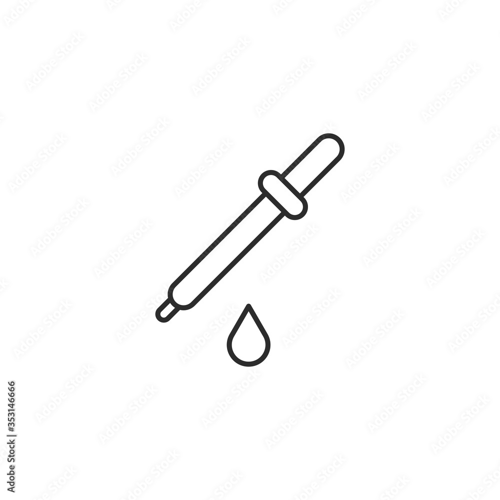 Dropper with sample icon. Droplet symbol modern, simple, vector, icon for website design, mobile app, ui. Vector Illustration Dropper with sample icon. Droplet symbol modern, simple, vector, icon for website design, mobile app, ui. Vector Illustration
