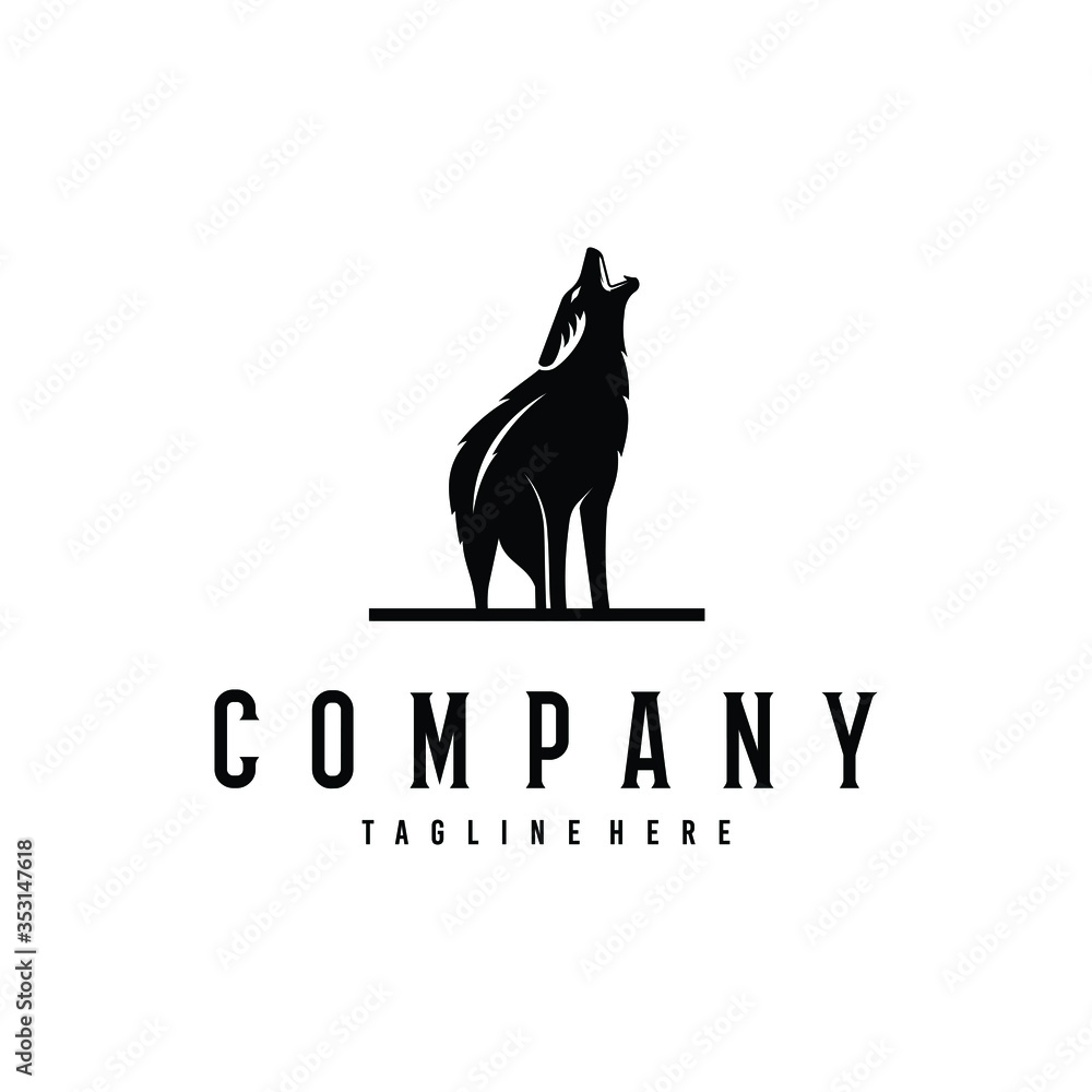 Coyote logo vector design. Awesome a coyote logo. A coyote logotype. Coyote logo vector design. Awesome a coyote logo. A coyote logotype.