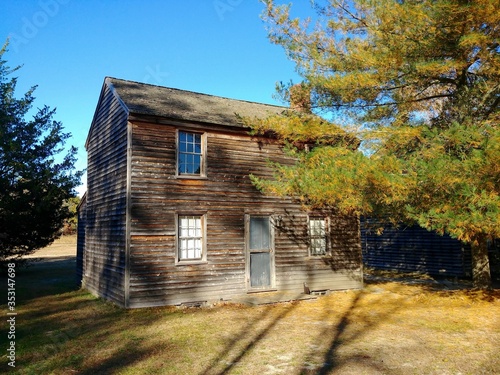 A historic house at Batsto Village, New Jersey in autumn photo