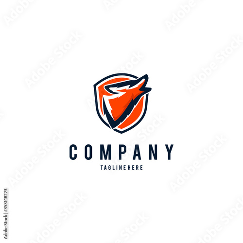 Coyote logo vector design. Awesome a coyote logo. A coyote logotype.