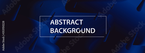 navy blue vector banner with numerous falling down drops for any design with frame and space for template as background