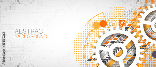 Modern futuristic, engineering, science, technology vector background.