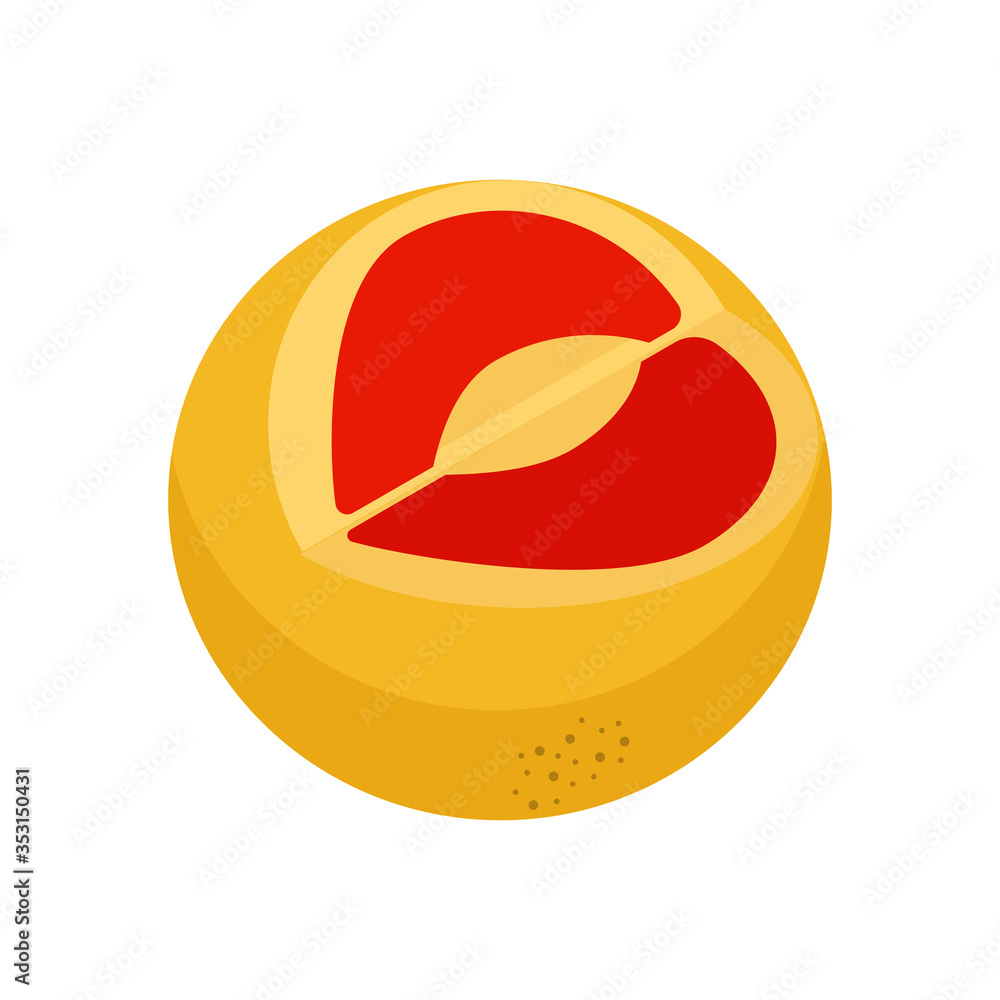 Isometric icon style. Grapefruit icons set. Citrus for web design isolated on white background. Isometric icon style. Grapefruit icons set. Citrus for web design isolated on white background.