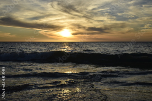 sunset on the beach