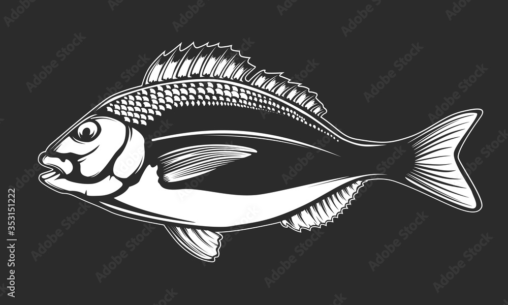 Dorado fishing logo. Dorado fish club emblem. Fishing theme ...