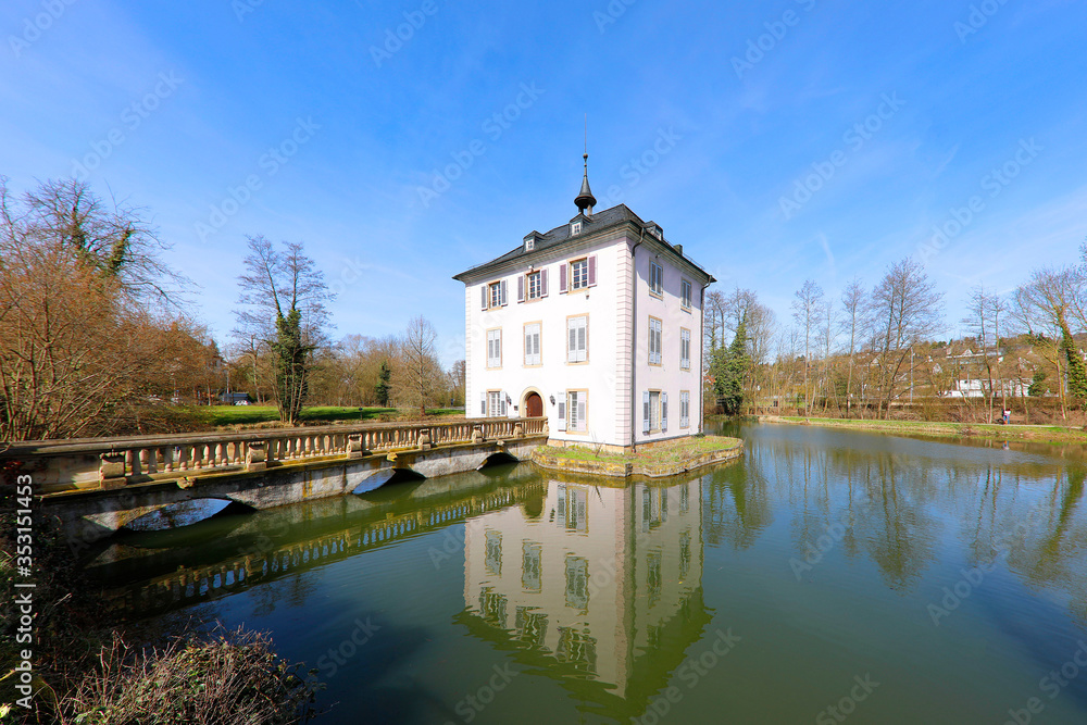 The Trappensee Schlösschen in Heilbronn, Germany, Europe