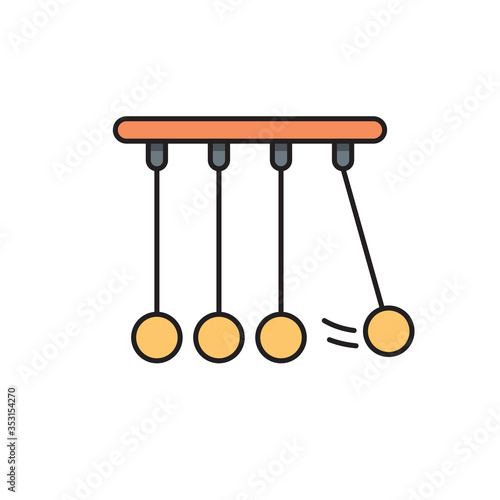 Physics vector icon symbol isolated on white background