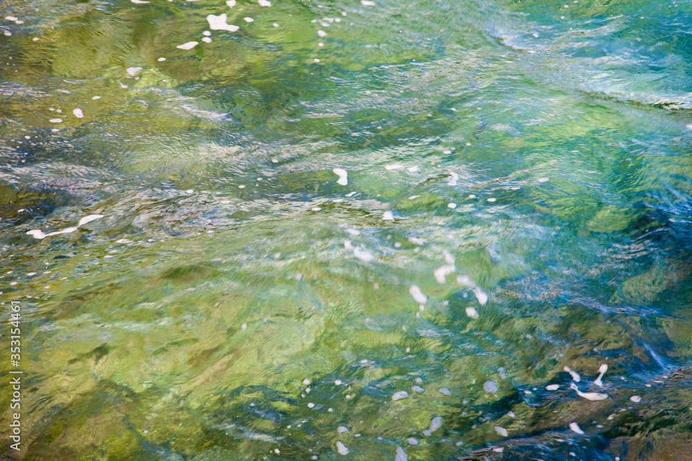 water flowing into the river water flowing into the river
