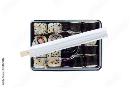 Sushi maki and rolls on the...
