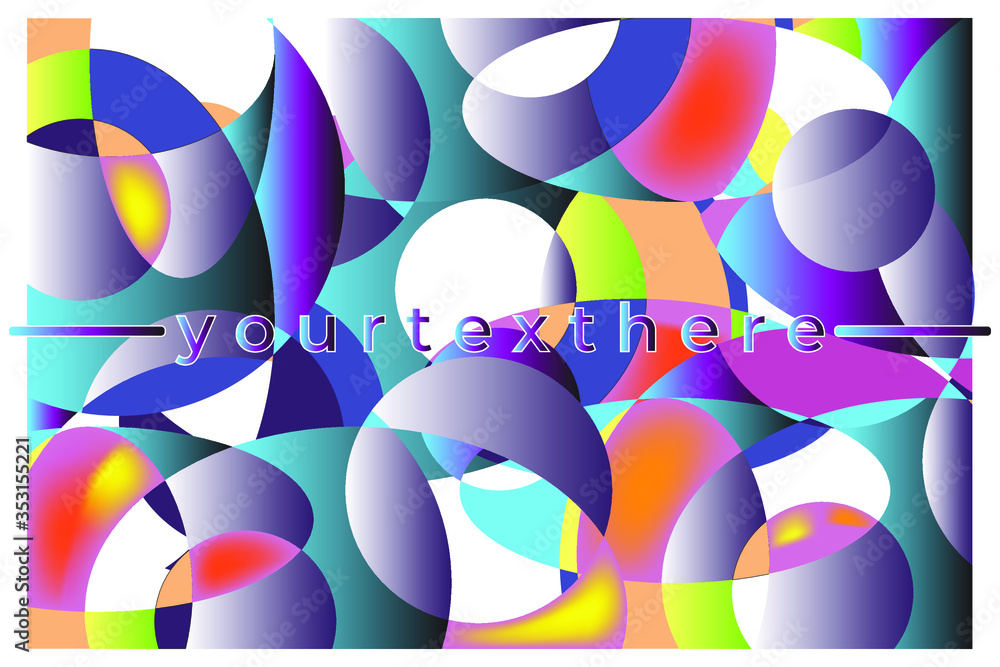 Illustration of abstract background. Combination of any shape and gradient color. Perfect for any visual content.