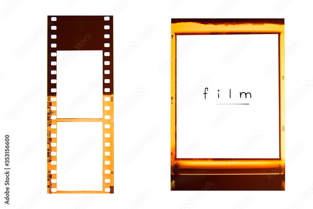 Fototapeta premium (35,120 mm.) film collections frame.With white space.film camera.