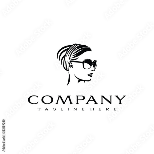 Fashion girl logo vector design. Awesome a fashion girl logo. A Fashion girl logotype.