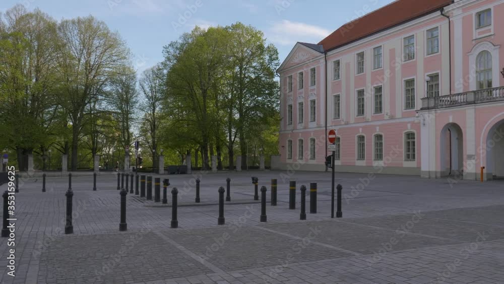 Tallinn, parking near Estonian Parliament building Tallinn, parking near Estonian Parliament building