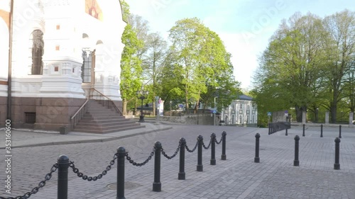 Tallinn, parking near Estonian Parliament building photo
