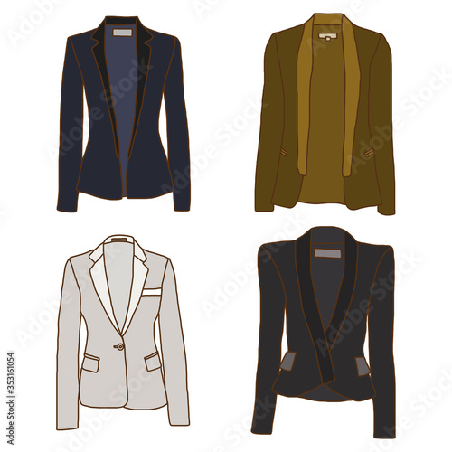 A set of women's jackets