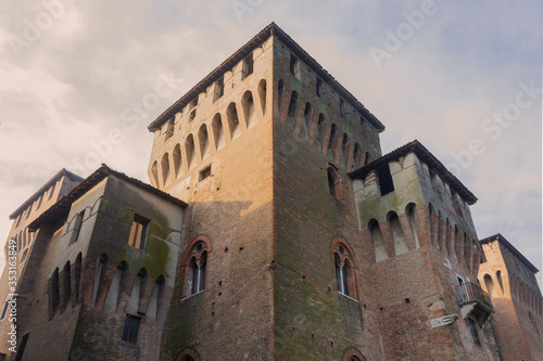Medieval fortress, Gonzaga Saint George castle in Mantua, Lombardy, Italy