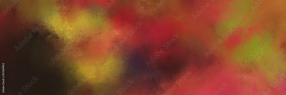 painted old horizontal background banner with brown, sienna and very dark pink color. can be used as header or banner