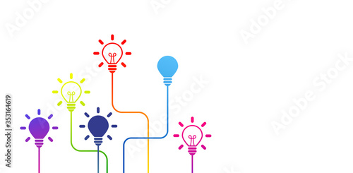 lampadina, idea, colori, creatività, idee	
