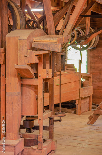 machinery inside Kymulga, AL grist mill photo