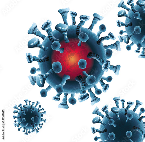 corona virus pandemic particles background