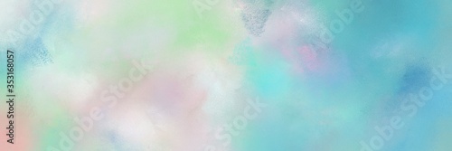 abstract aged horizontal texture background  with light gray, sky blue and medium turquoise color. can be used as header or banner photo