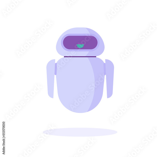Chat bot isolated. Concept of virtual assistant, business development, sales increase, modern technologies, communication help service, customer service robot. Vector illustration in flat design