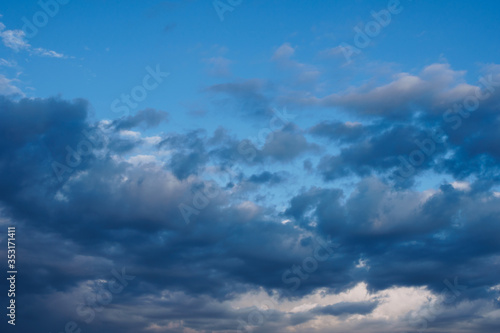 Clouds on the blue sky background