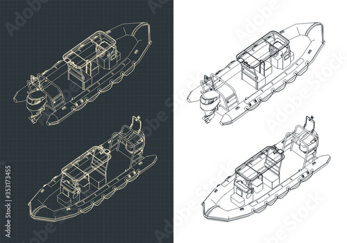 Rigid Inflatable Boat Isometric Drawings