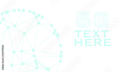 5G New Wireless Internet Wi-Fi Connection. High-technology Global Network. Illustration Vector in stroke line style.