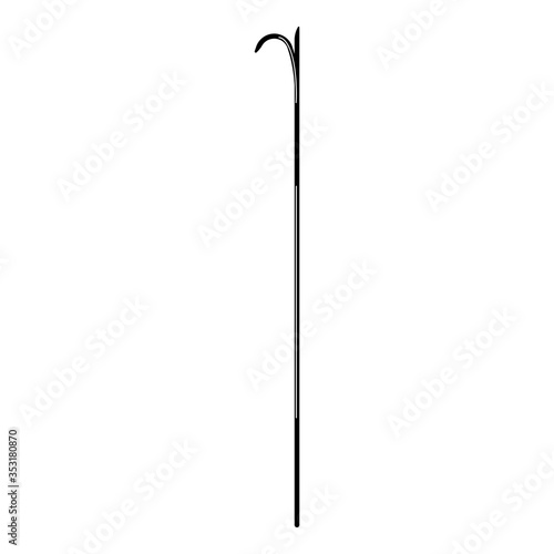 Pike pole icon in flat style isolated on white background.
