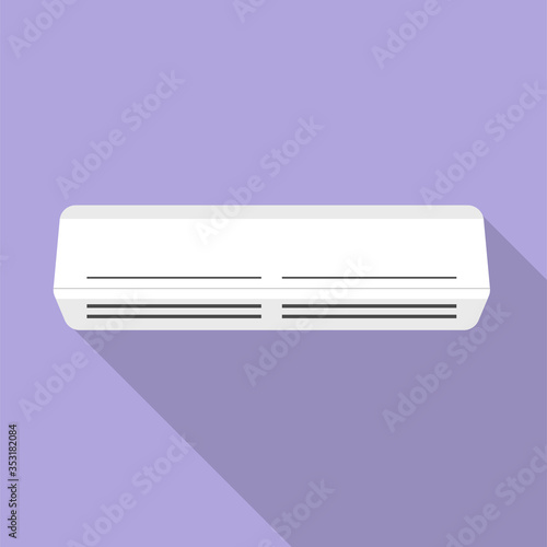 Air conditioner flat design icon. Vector illustration
