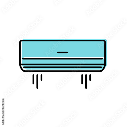 Air conditioner line icon. Vector illustration