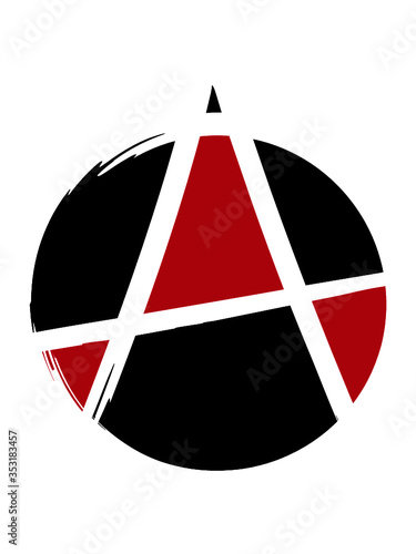 Zeichen Anarchie Symbol Logo 