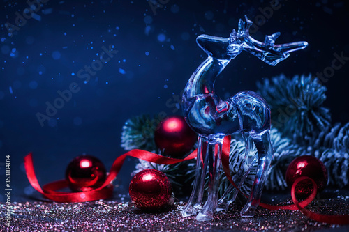 Christmas and New Year holidays background