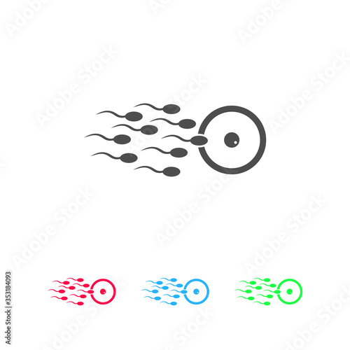 Fertilization icon flat